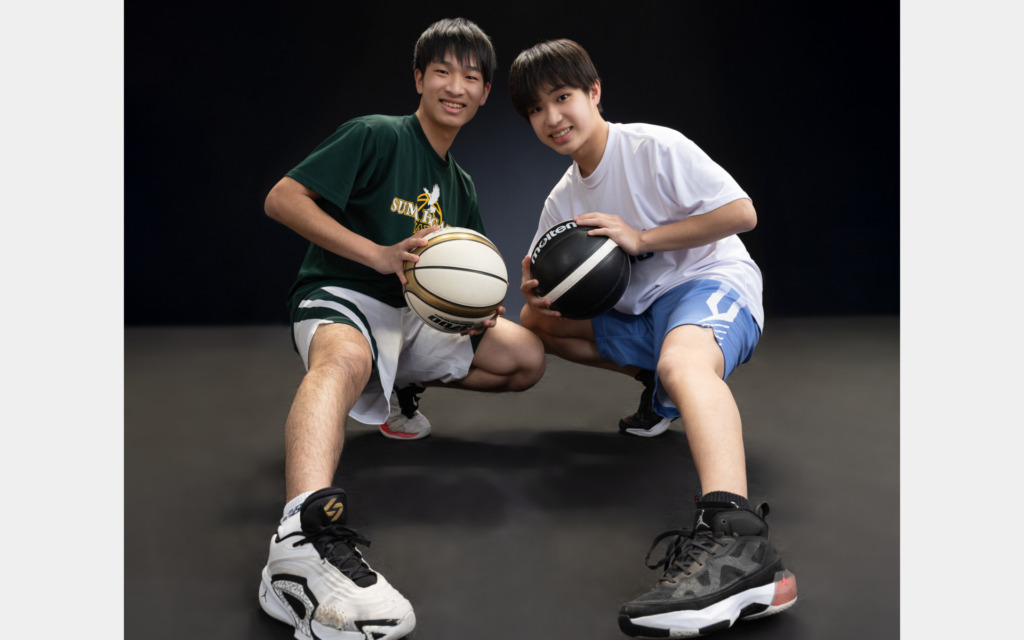 いぬづか写真室で撮影したユニフォームの兄弟写真