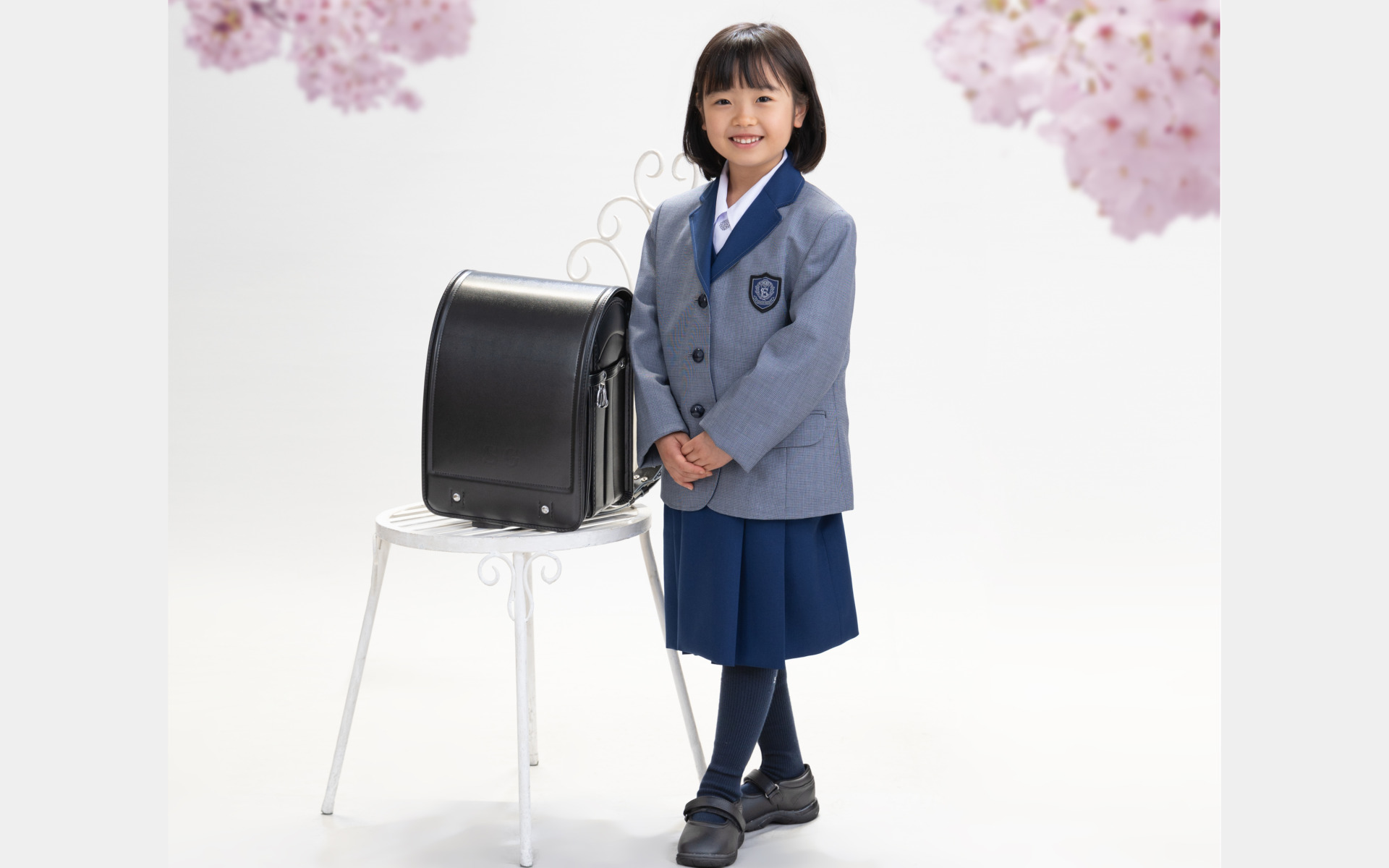 いぬづか写真室で撮影した入学記念の女の子