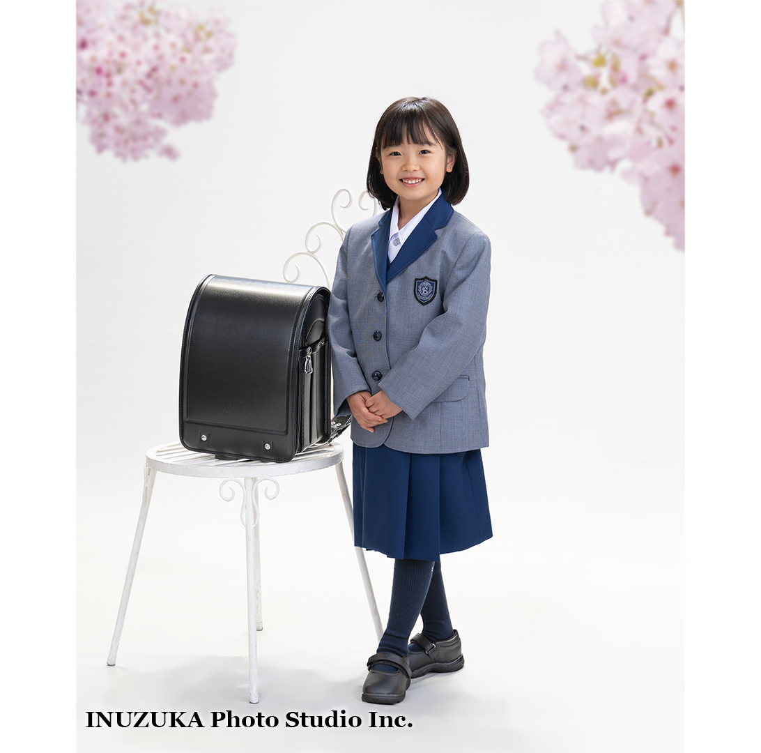 いぬづか写真室で撮影した入学記念の女の子