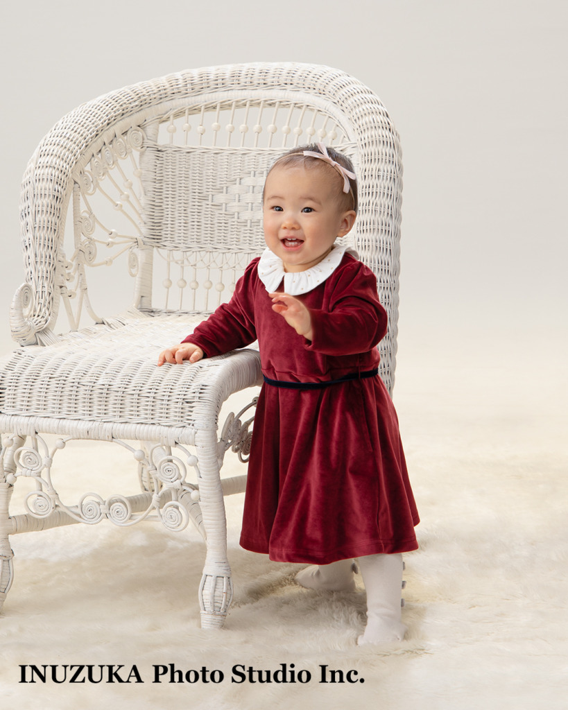 いぬづか写真室で撮影した1歳記念の女の子