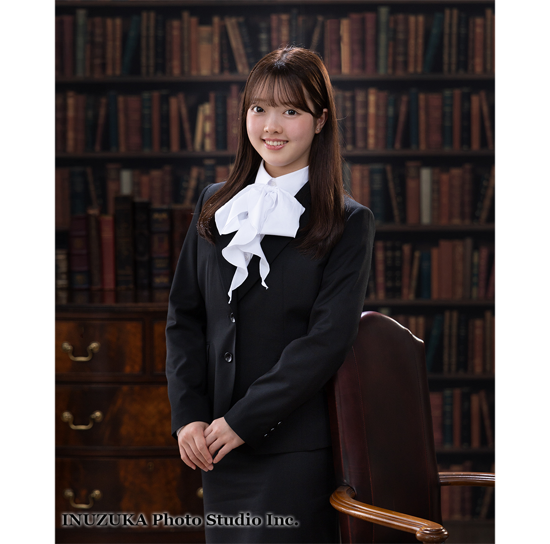 いぬづか写真室で撮影した入学記念の女性の写真