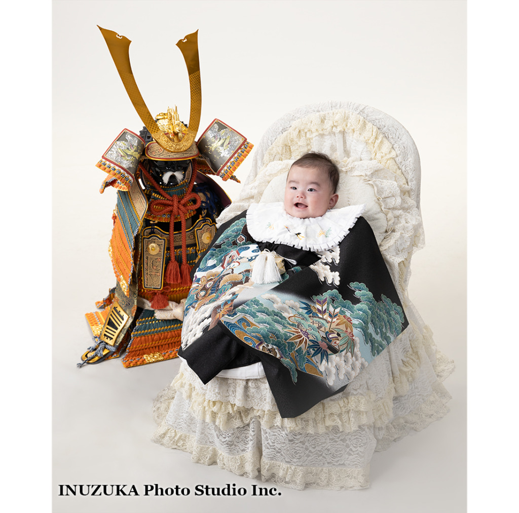いぬづか写真室で撮影した初節句の子供