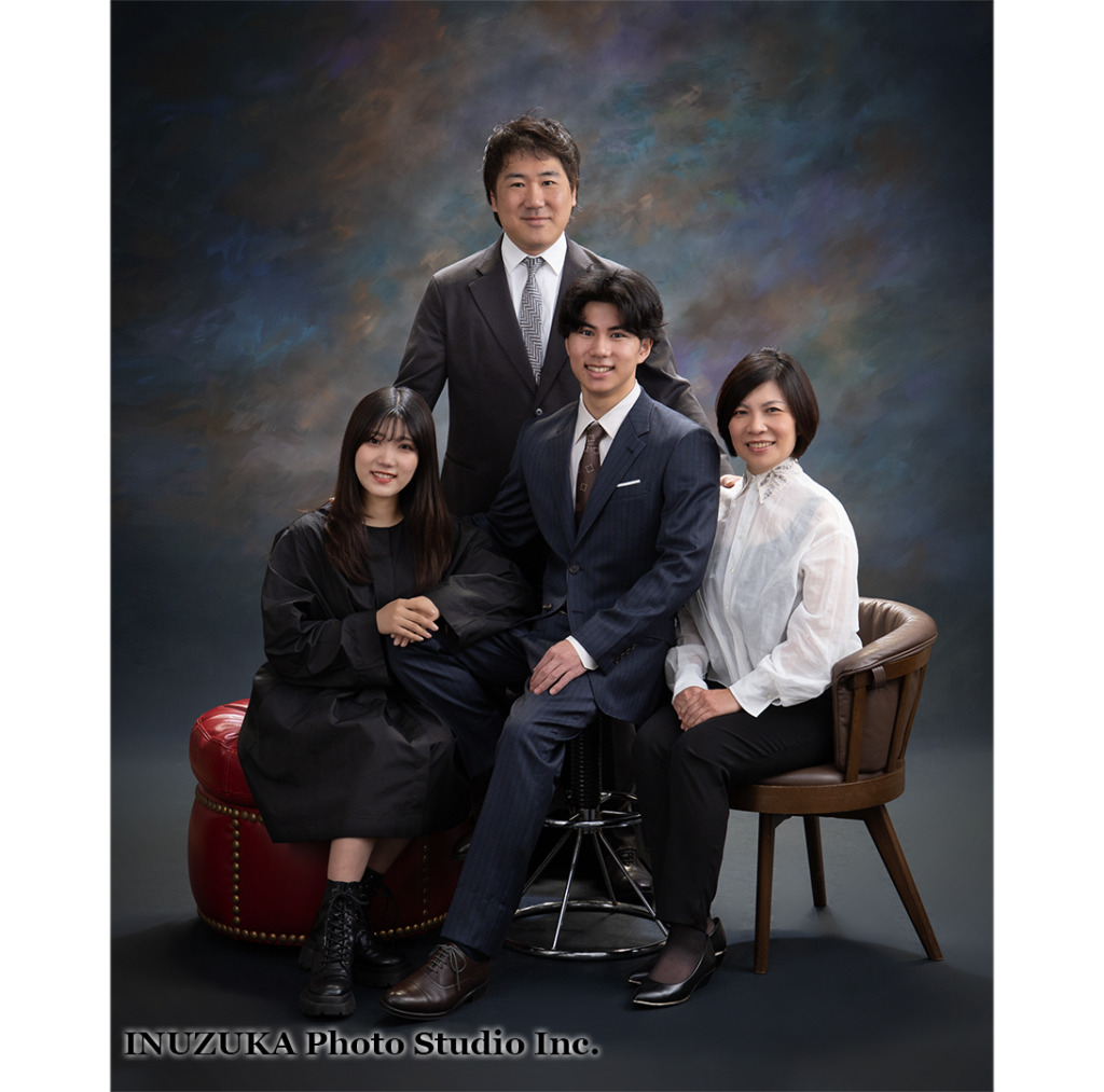 いぬづか写真室で撮影した家族写真