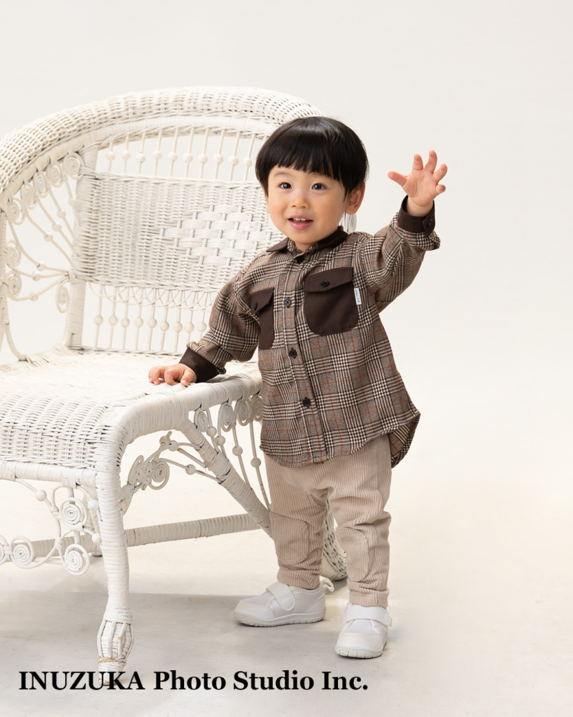いぬづか写真室で撮影した1歳記念の男の子