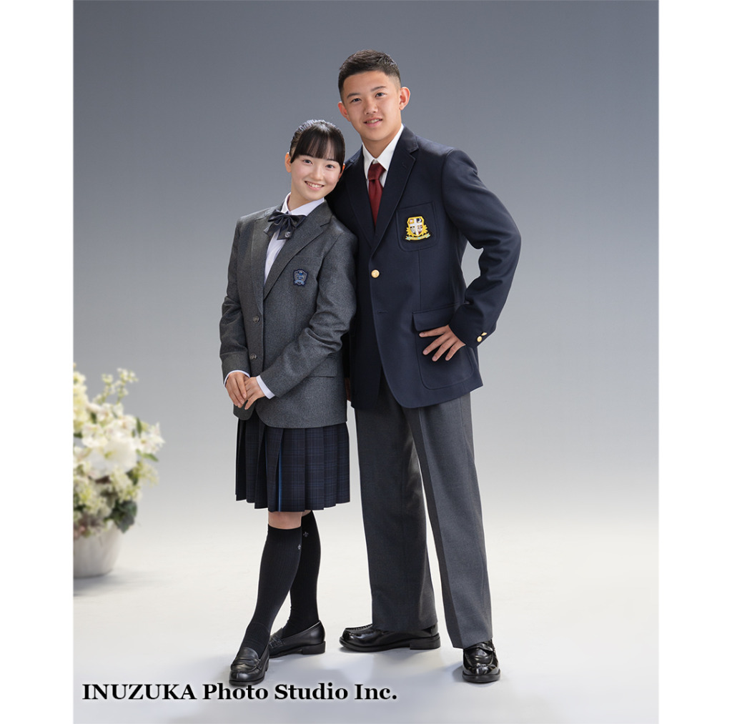 いぬづか写真室で撮影した入学記念の写真