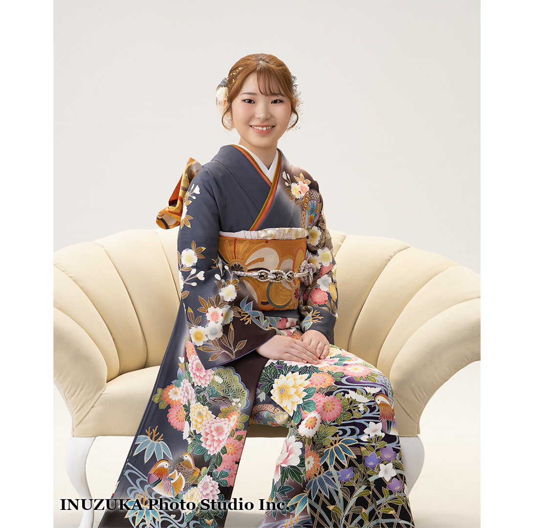 いぬづか写真室で撮影した振袖の女性